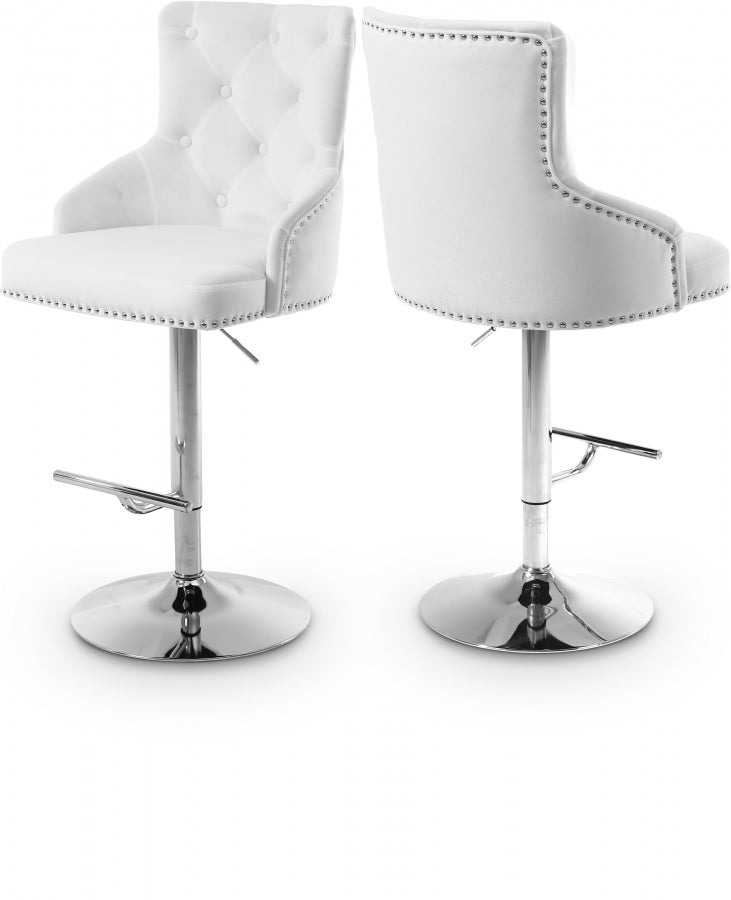 King Velvet Adjustable Bar Counter Stool Set of 2