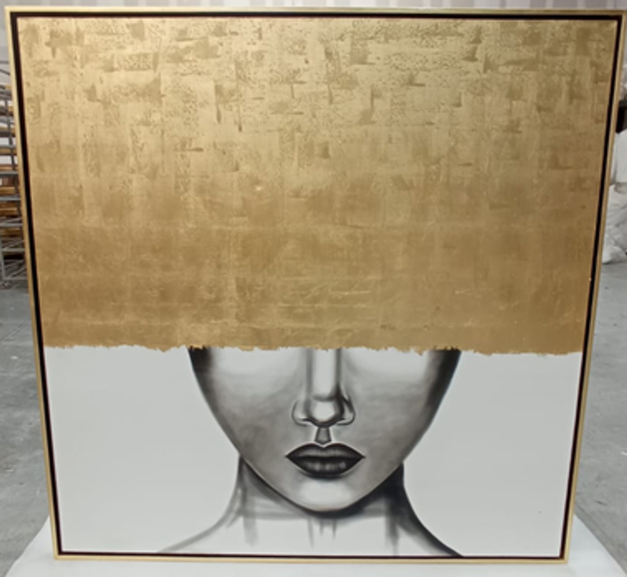 Hand Painted Gold Streak Woman