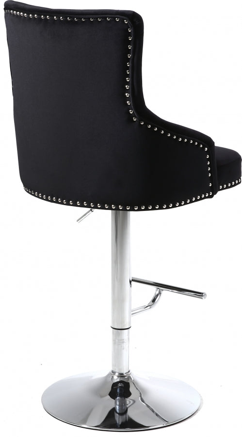 King Velvet Adjustable Bar Counter Stool Set of 2