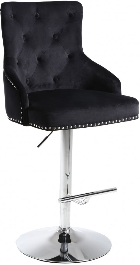 King Velvet Adjustable Bar Counter Stool Set of 2