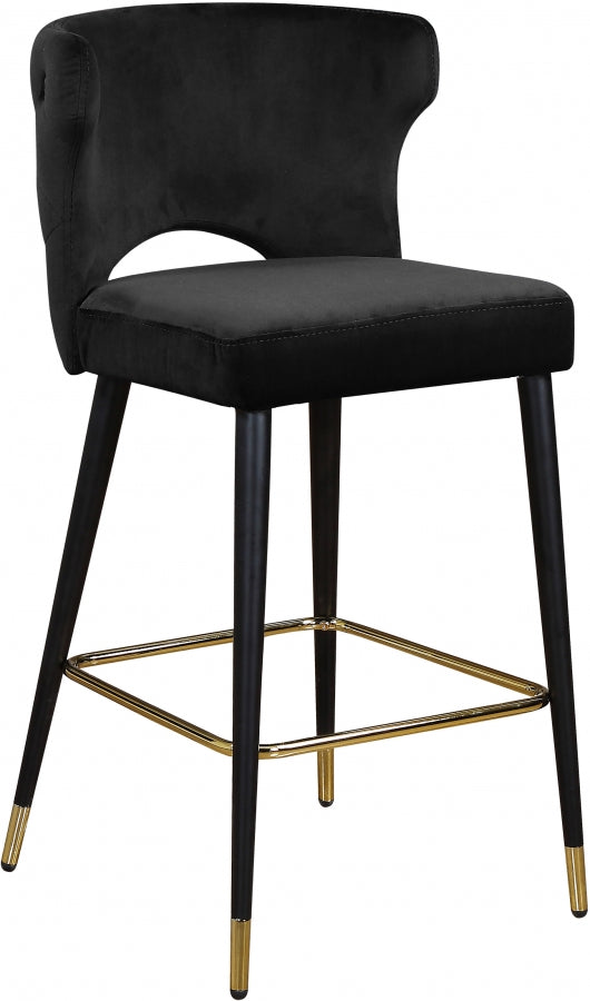 Mars Velvet Counter Stool Set of 2