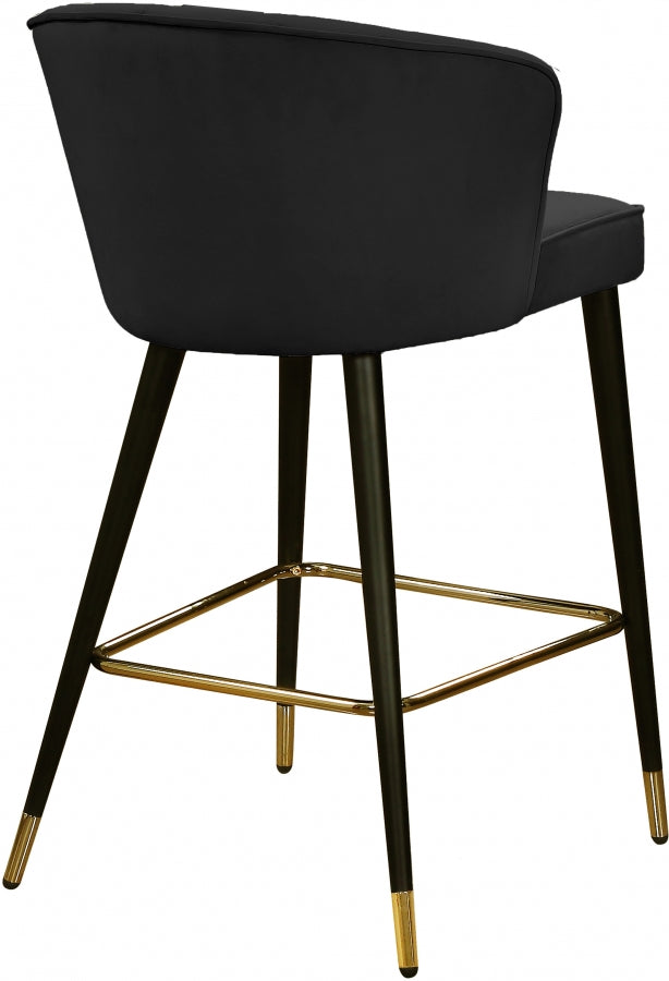 Kasey Velvet Counter Stool Set of 2