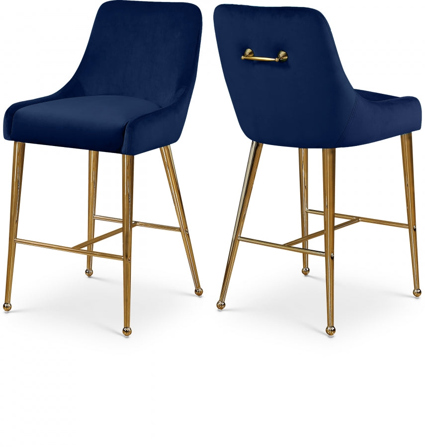Luxury Louie Velvet Counter Stool Set of 2