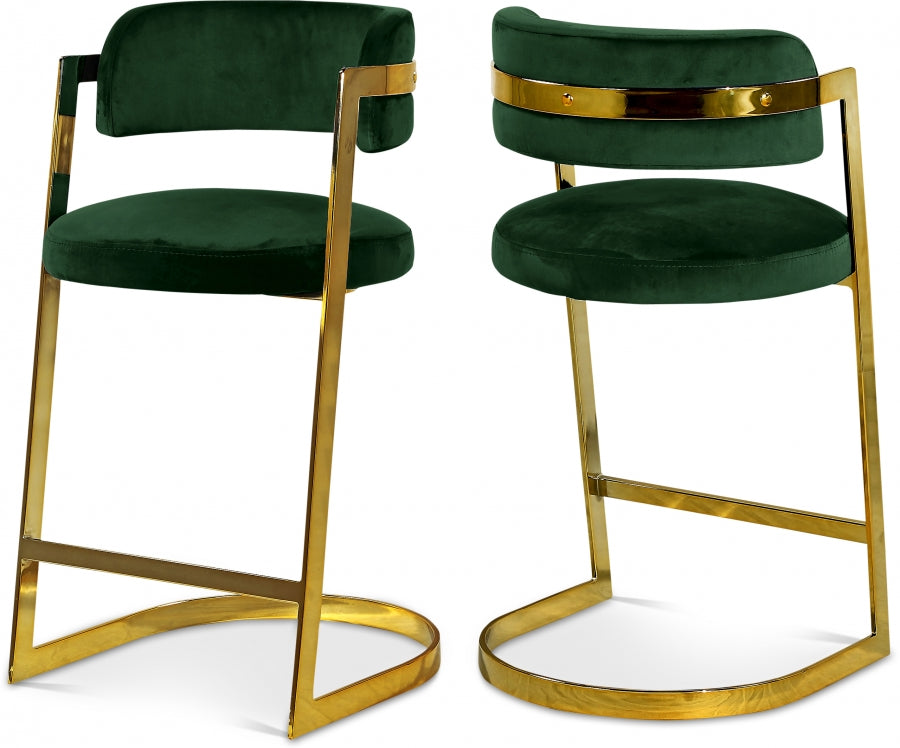 Atlanta Velvet Counter Stool Set of 2