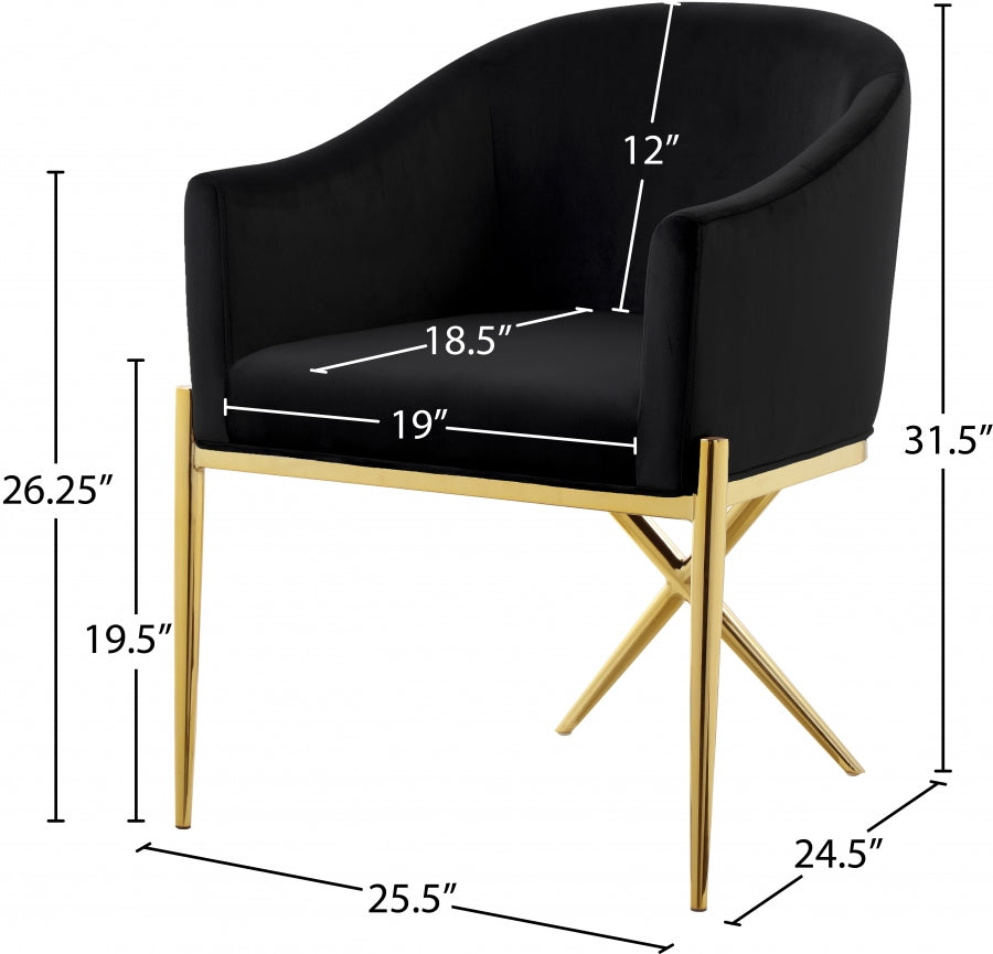 X-Rated Velvet Dining Chair Set of 2