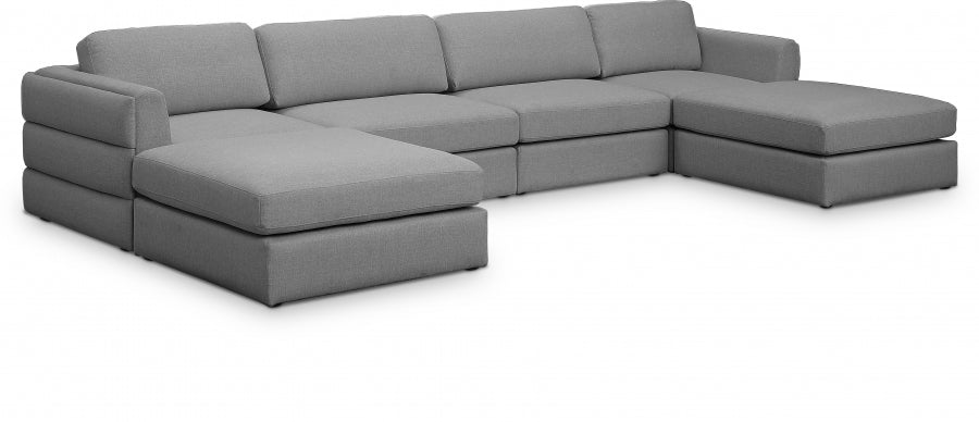 Gisele || XL Linen Textured Modular Sectional