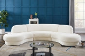 Faith Velvet 3pc. Sectional