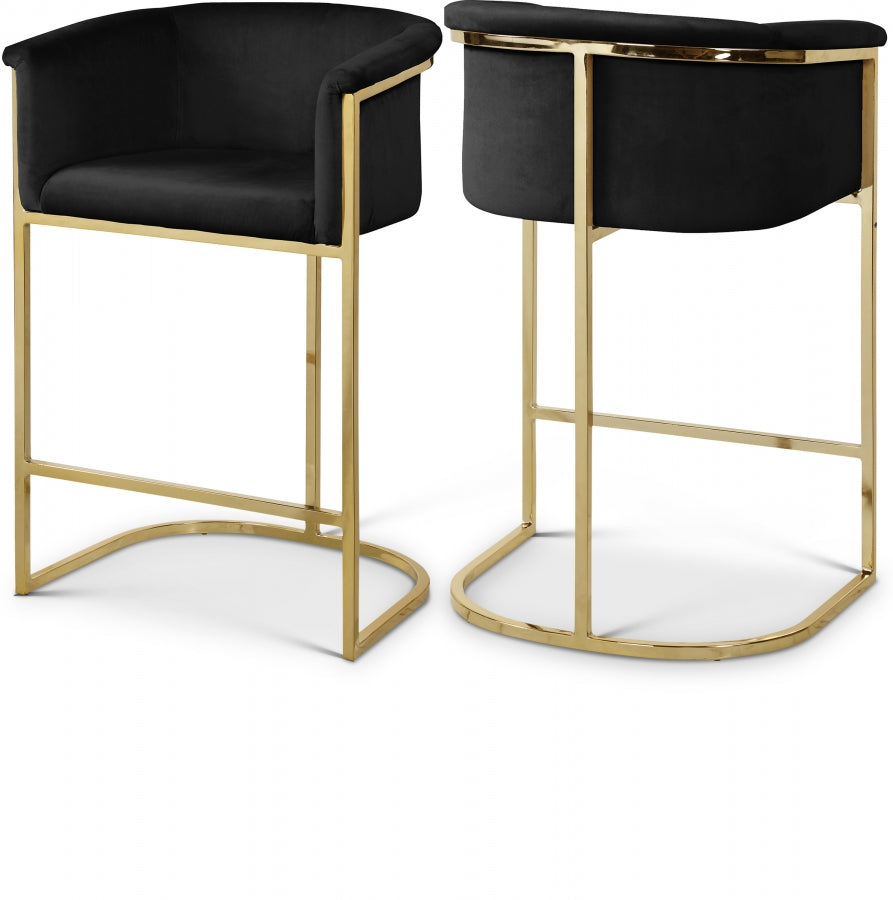 Howlite Velvet Counter Stool Set of 2