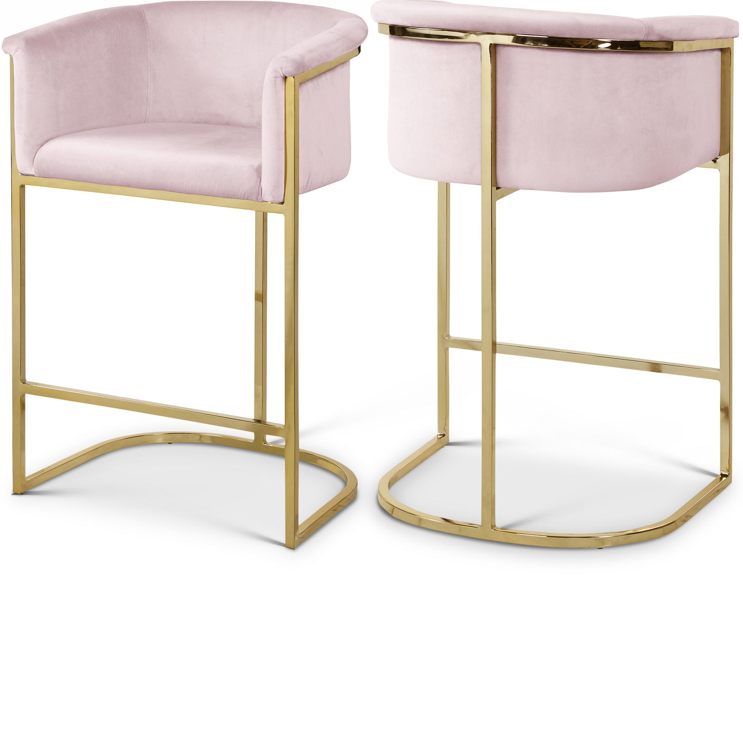 Howlite Velvet Counter Stool Set of 2