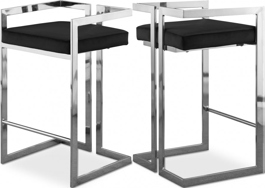 Ezra Velvet Counter Stool Set of 2