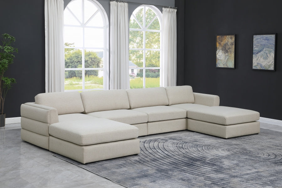 Gisele || XL Linen Textured Modular Sectional