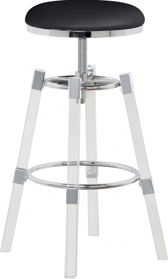 Crystal Faux Leather Adjustable Bar | Counter Stool Set of 2