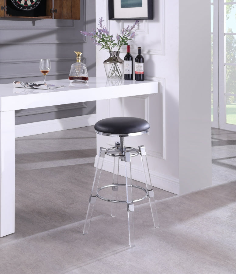 Crystal Faux Leather Adjustable Bar | Counter Stool Set of 2
