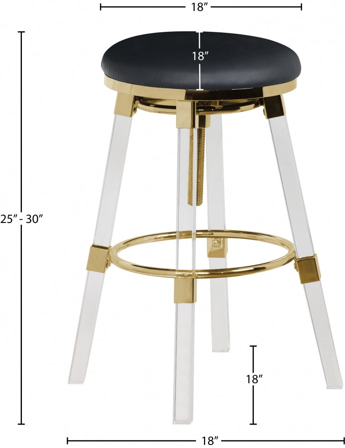 Bell Faux Leather Adjustable Bar | Counter Stool Set of 2