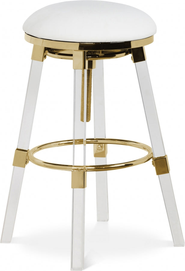 Bell Faux Leather Adjustable Bar | Counter Stool Set of 2