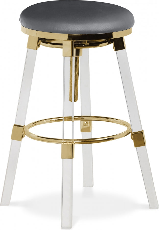 Bell Faux Leather Adjustable Bar | Counter Stool Set of 2