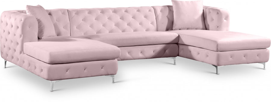 Oakland Velvet 3pc. Sectional
