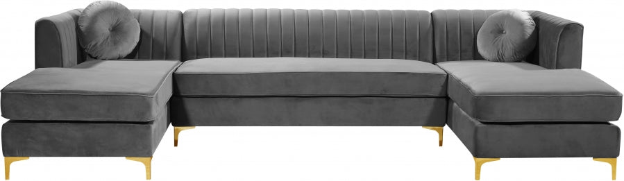 Glamor Velvet 3pc. Sectional
