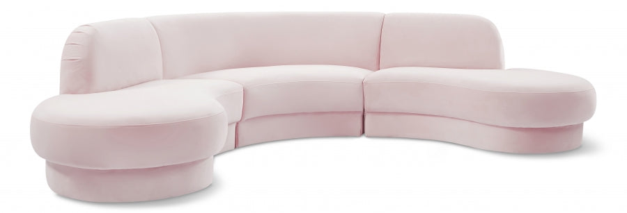 Faith Velvet 3pc. Sectional