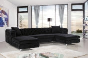 Oakland Velvet 3pc. Sectional