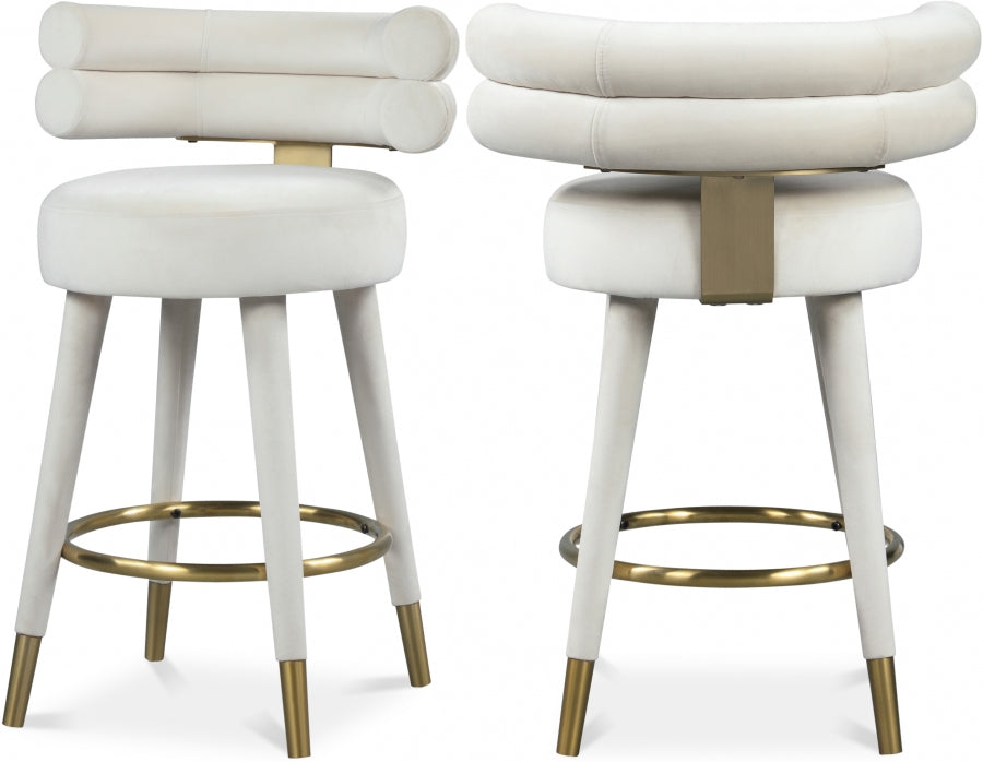 Scottsadale Velvet Counter Stool Set of 2
