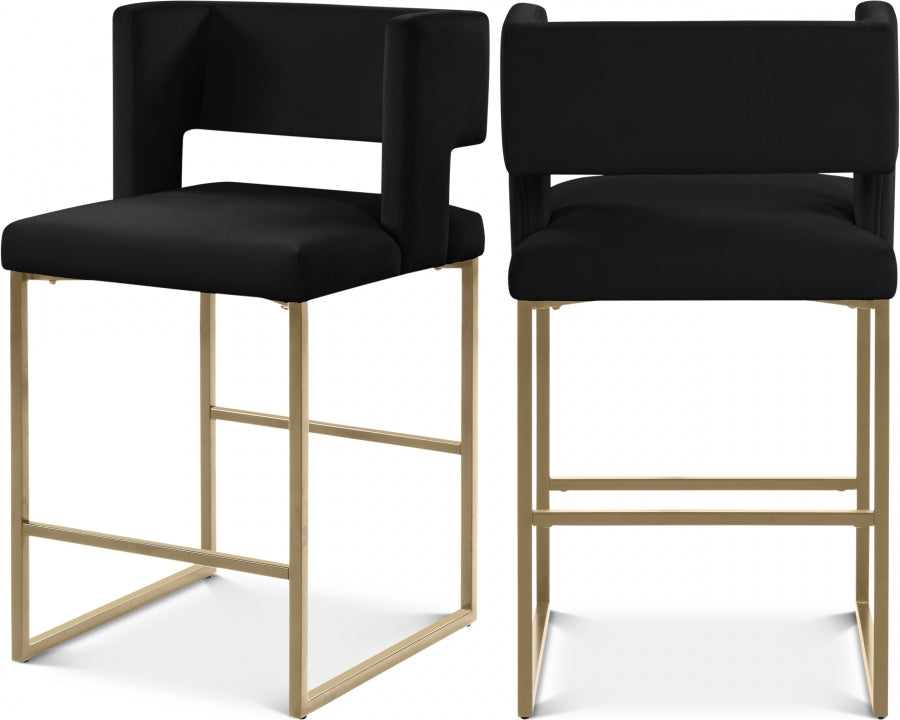 Luxe 7 Velvet Counter Stool Set of 2