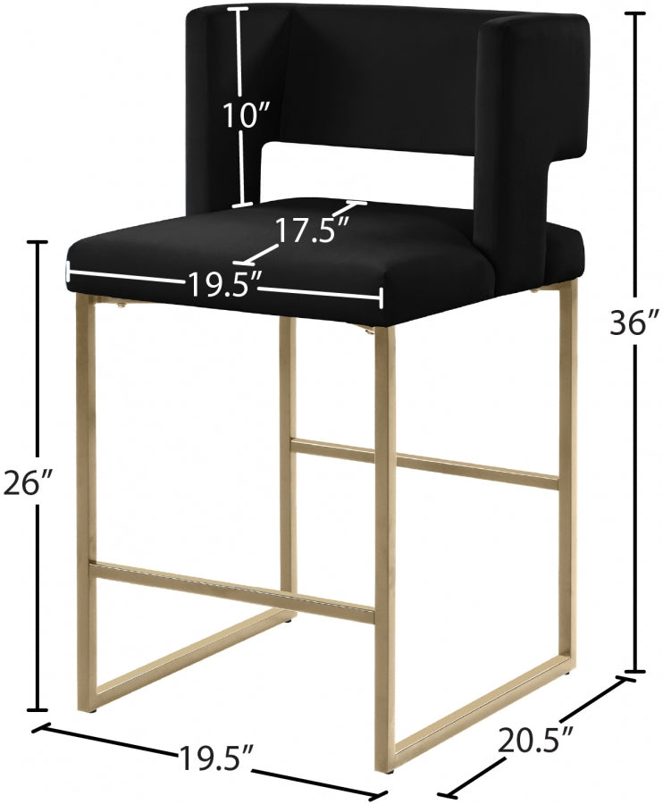 Rockstar Velvet Counter Stool Set of 2