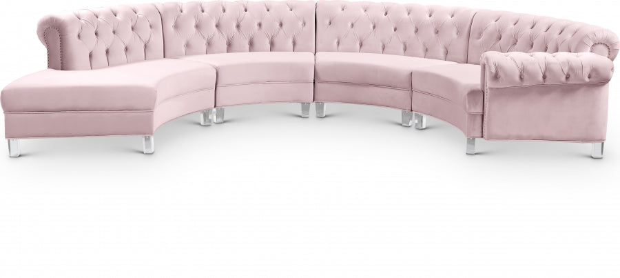Fancy Modular Velvet Sectional