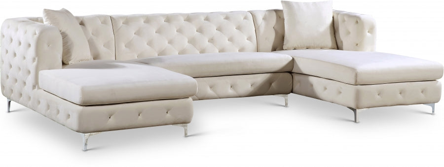 Oakland Velvet 3pc. Sectional