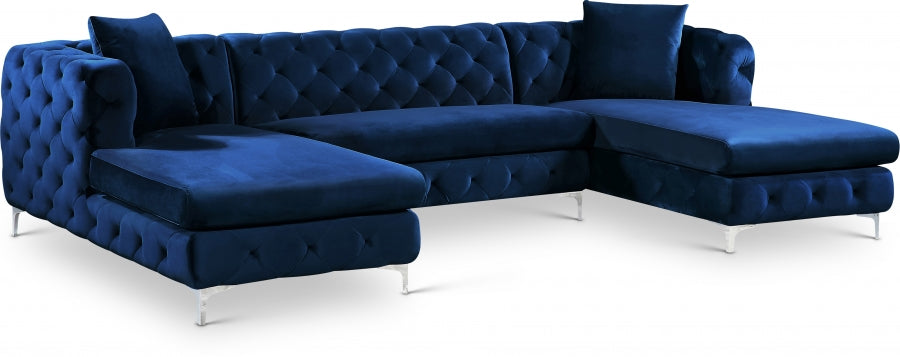 Oakland Velvet 3pc. Sectional
