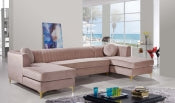 Glamor Velvet 3pc. Sectional