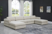 Gisele || XL Linen Textured Modular Sectional