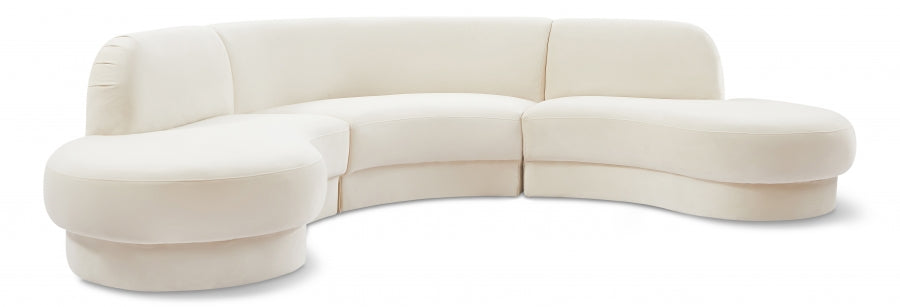 Faith Velvet 3pc. Sectional