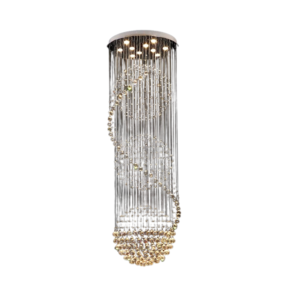Luxury Falling Crystal Foyer Chandelier