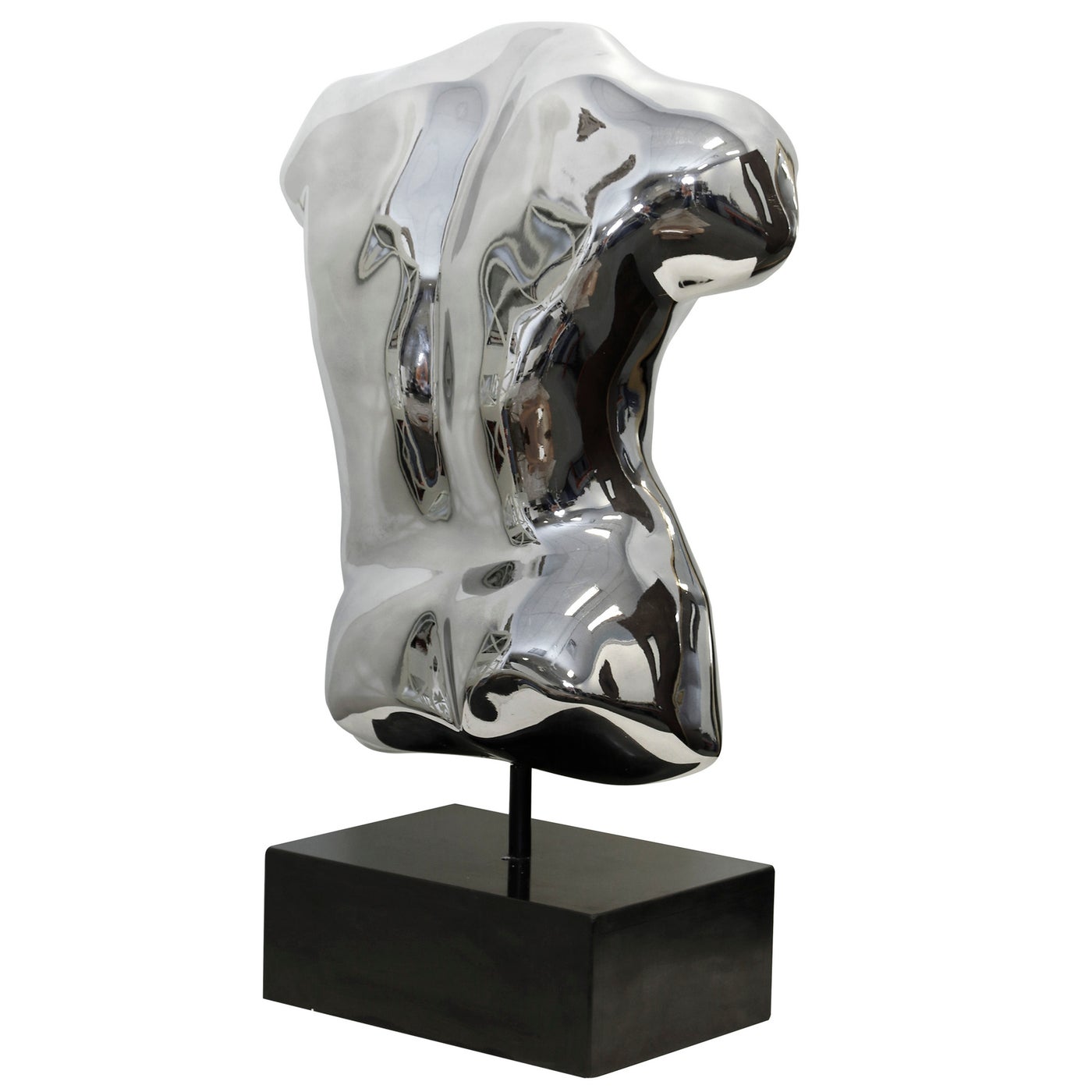 Cassius Bust | Chrome Finish on Resin with Black Marble Base