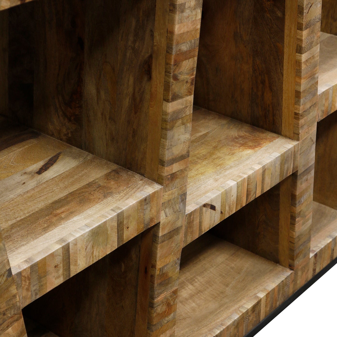 LEEDS BOOKCASE | Dark Walnut Finish on Mango Wood with Iron Base