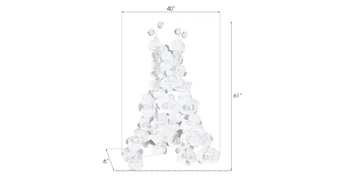 Orchid Dress White Wall Art