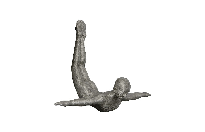 Large Leaping Diver Wall Sculpture
