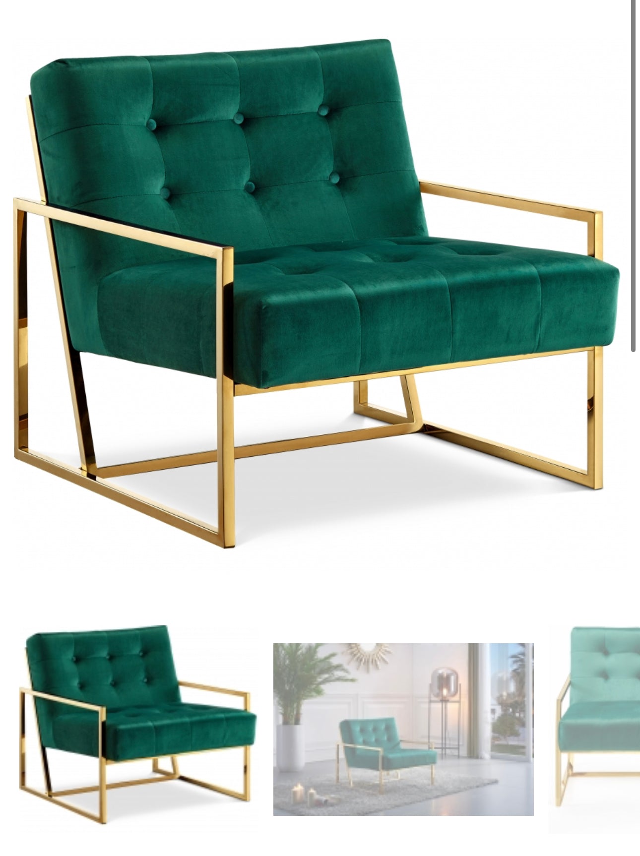 Houston Velvet Accent Chair