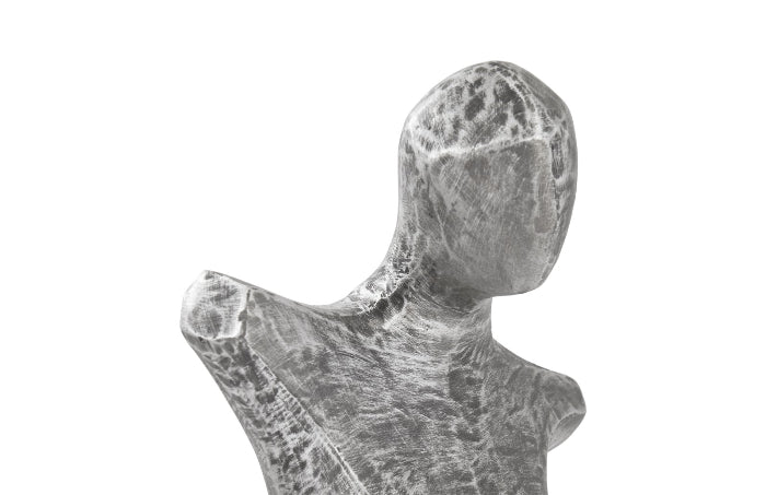 Abstract Female Silver Sculpture