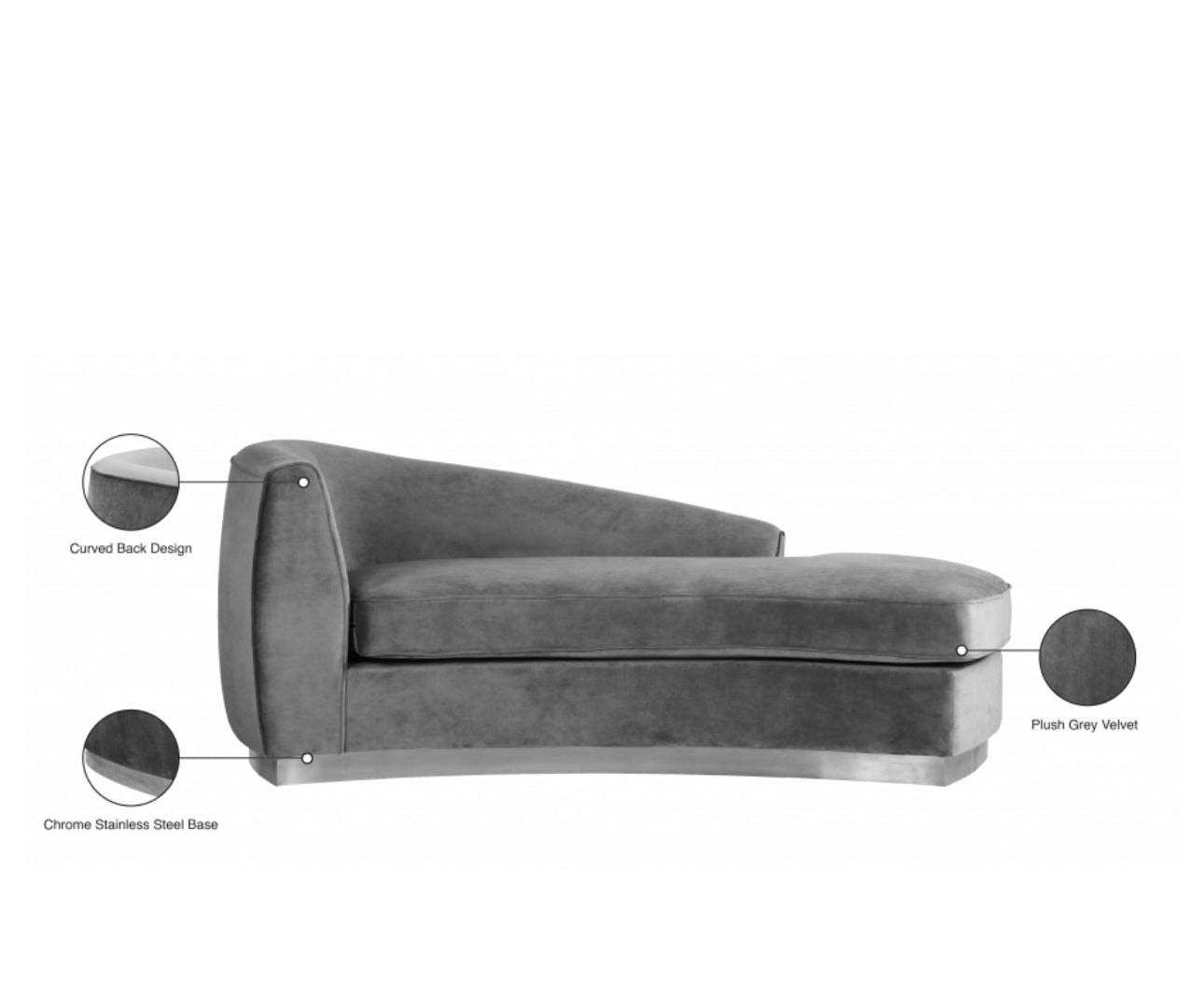 Romeo Velvet Chaise Lounge