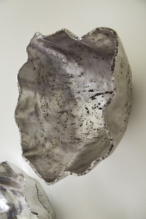 Cast Onyx Large Silver Wall Sculpture