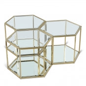 Luxury Honeycone 3 Piece Coffee Table