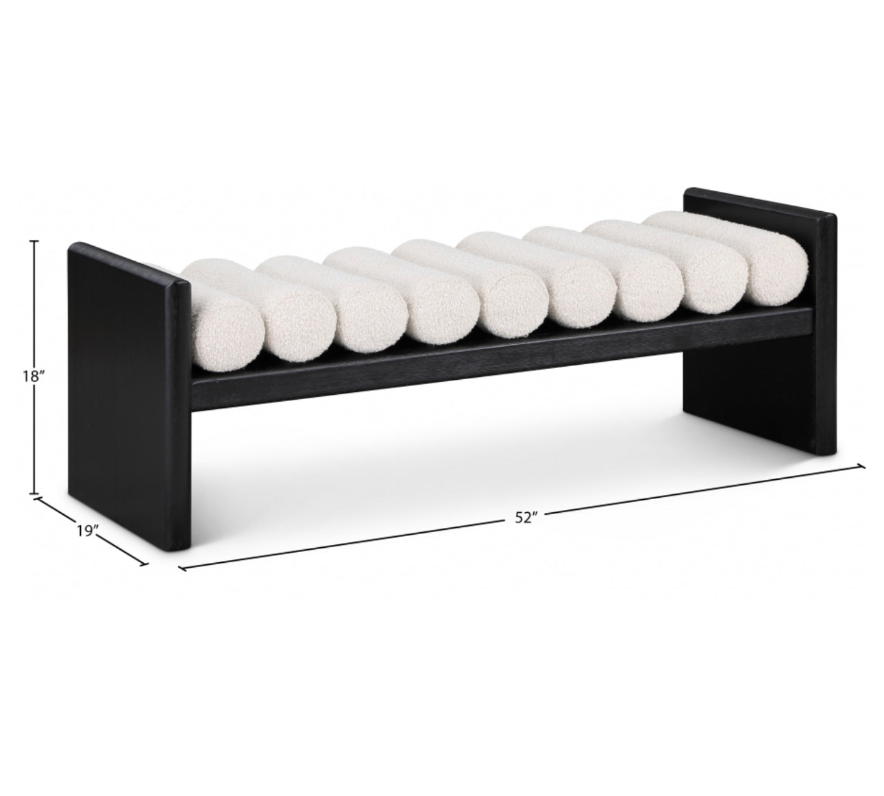 Fairy Tale Boucle Fabric Bench