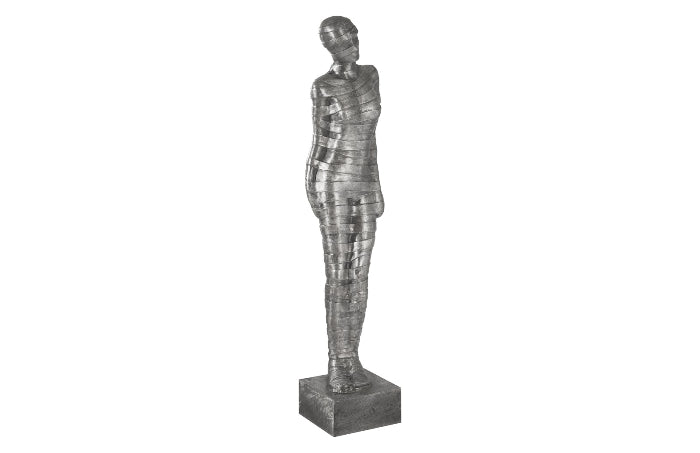 Ribboned Woman Leaning Left Sculpture