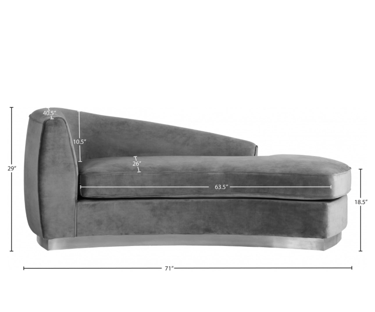 Romeo Velvet Chaise Lounge