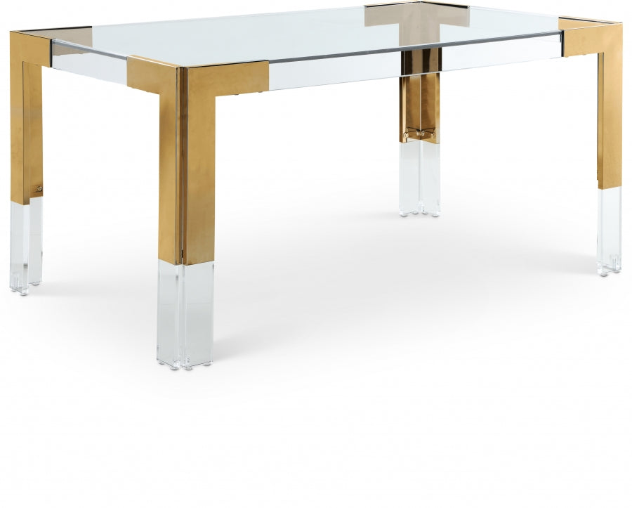 Lux Acrylic Rich Gold Dining Table – LLuxuryanddesignstore.com