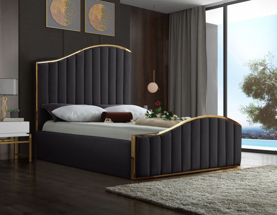 J Velvet Upholstered Bed