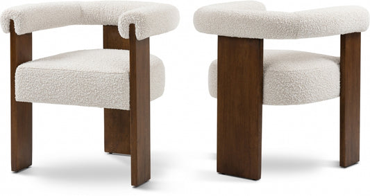 Lux Walnut Fabric Dining Chair