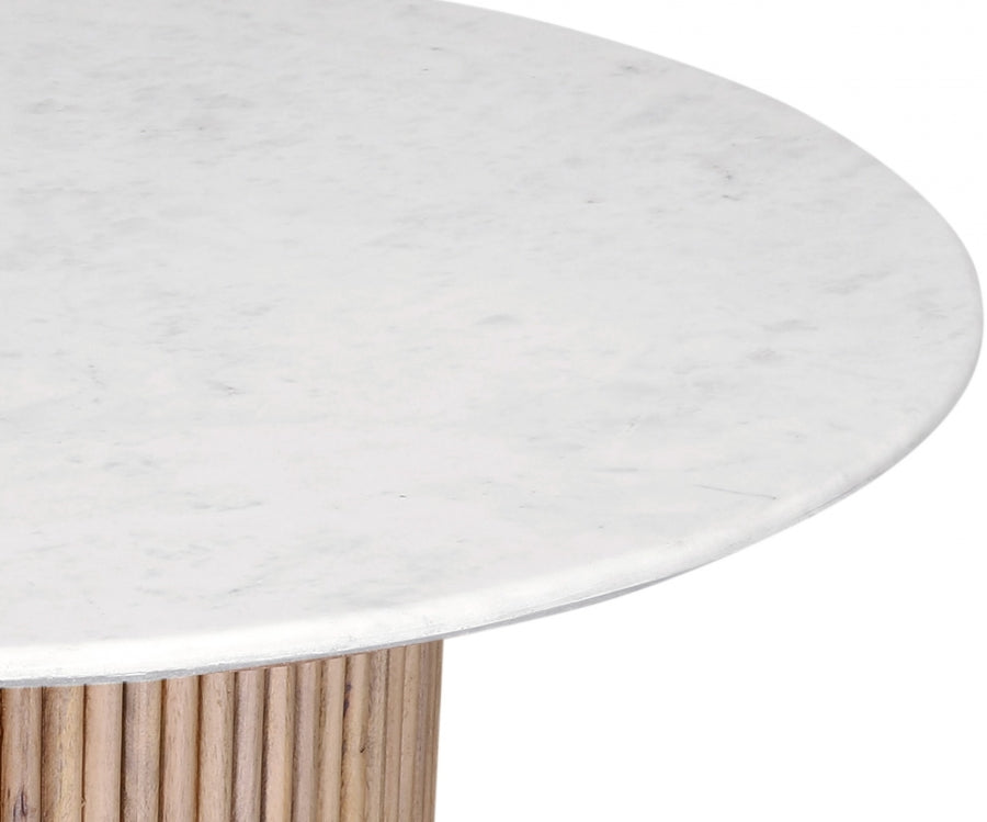 White Oak Marble Dining Table